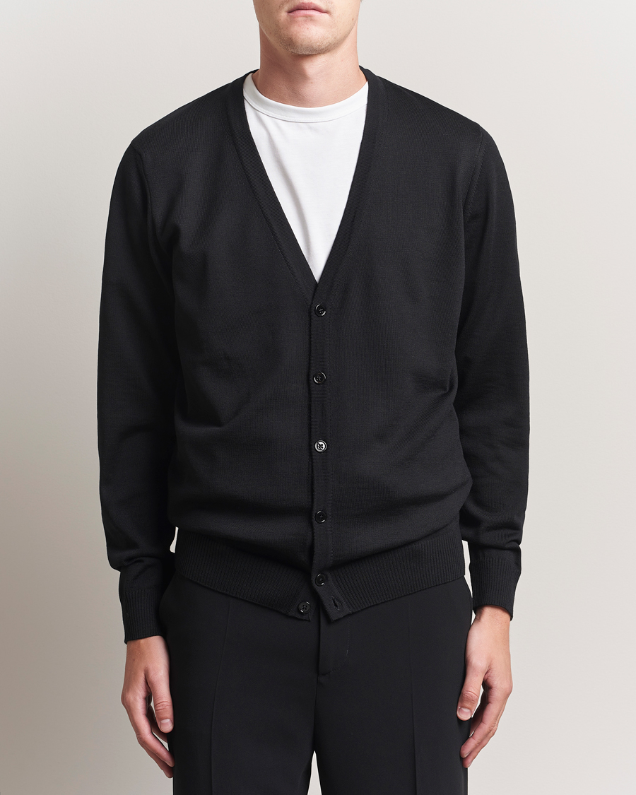 Homme | Pulls Et Tricots | Stenströms | Merino Cardigan Black