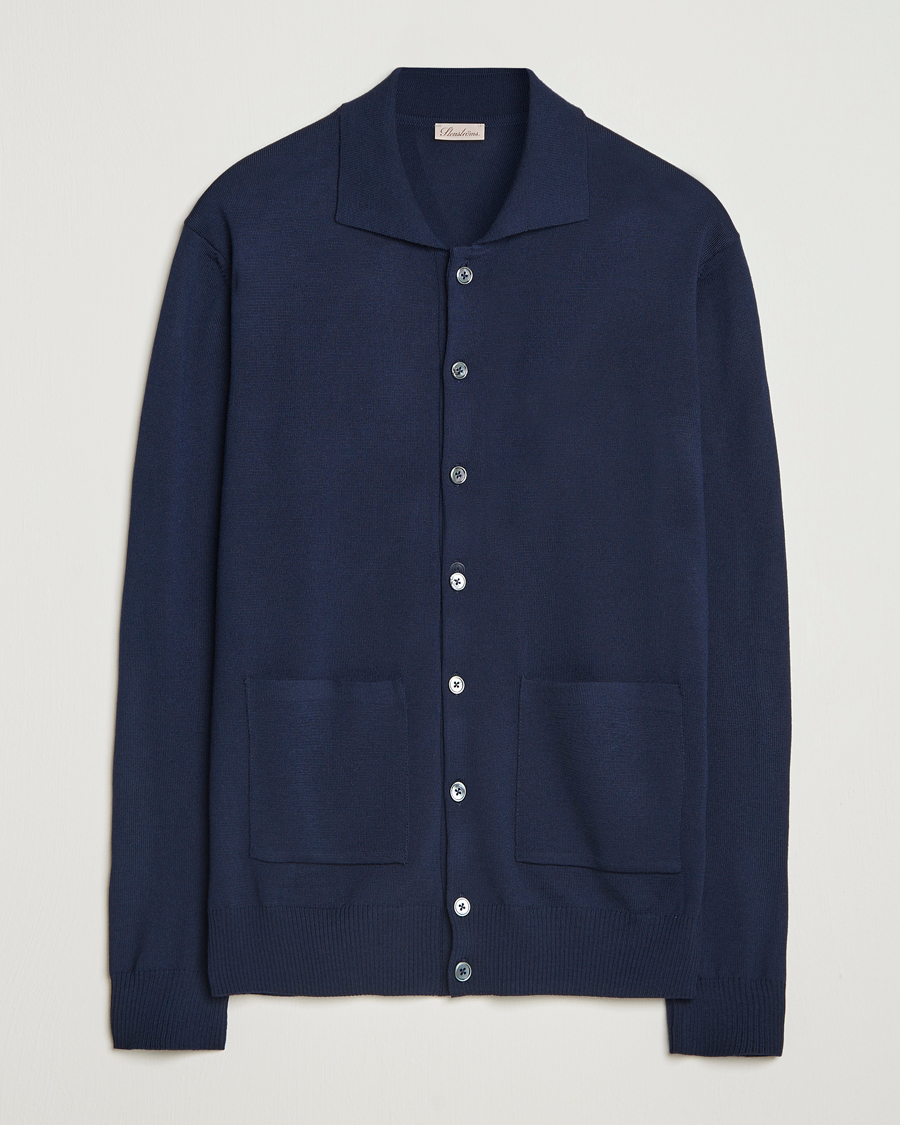 Homme | Pulls Et Tricots | Stenströms | Merino Pocket Cardigan Navy