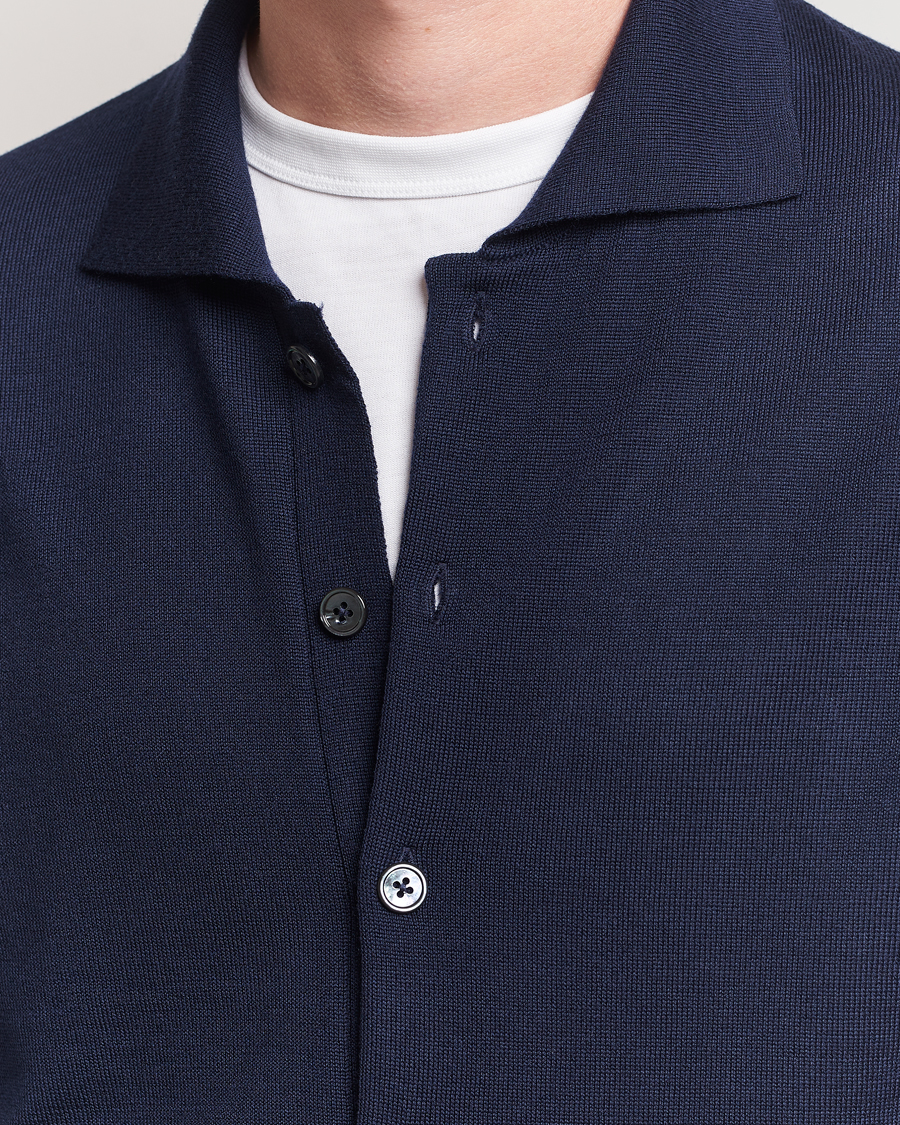 Homme | Pulls Et Tricots | Stenströms | Merino Pocket Cardigan Navy