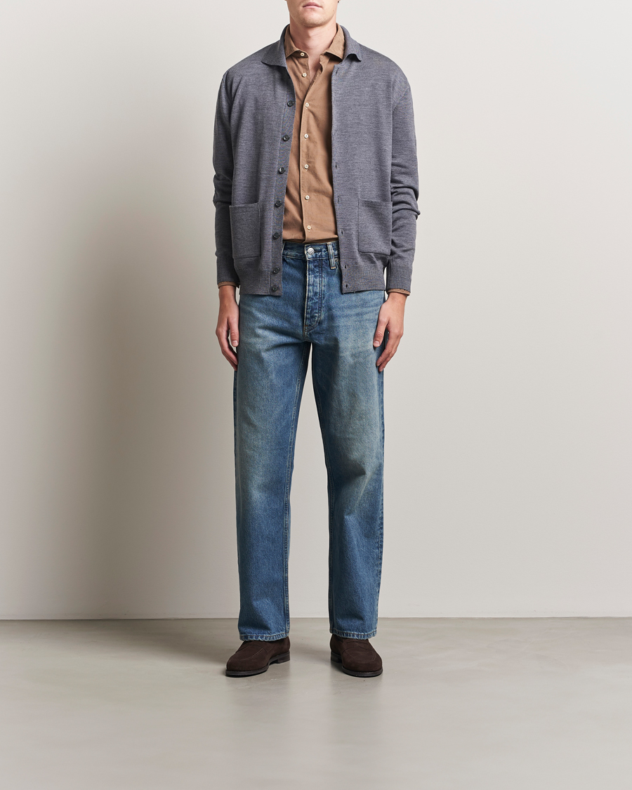 Homme | Pulls Et Tricots | Stenströms | Merino Pocket Cardigan Grey