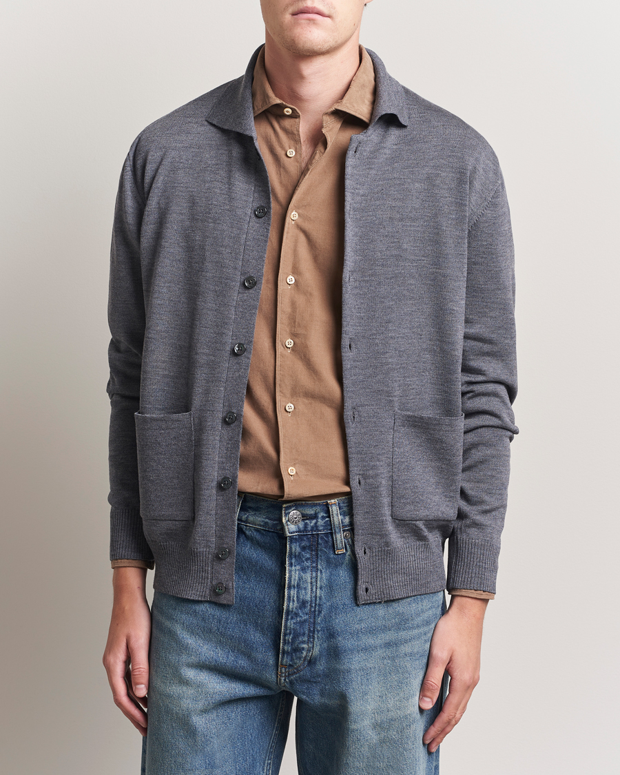 Homme | Pulls Et Tricots | Stenströms | Merino Pocket Cardigan Grey