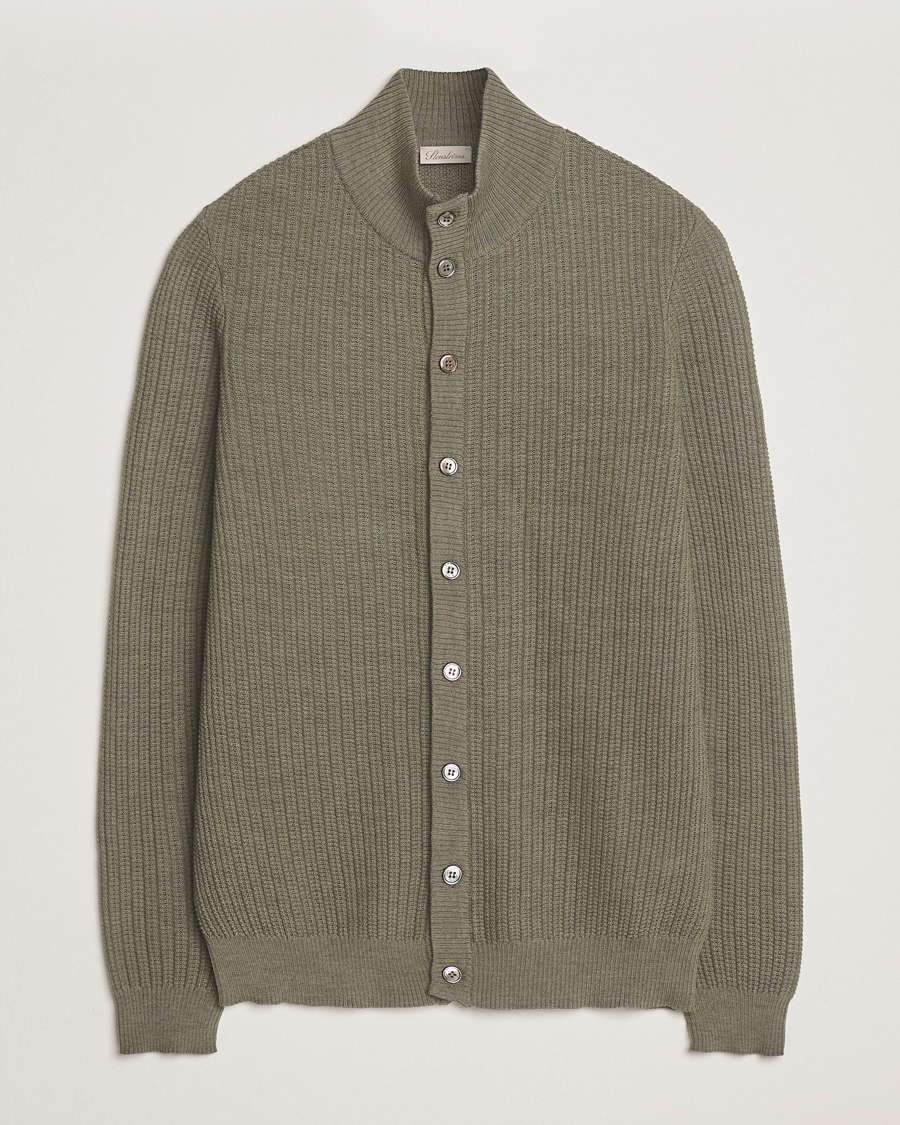 Homme | Pulls Et Tricots | Stenströms | Knitted Structure Cardigan Green