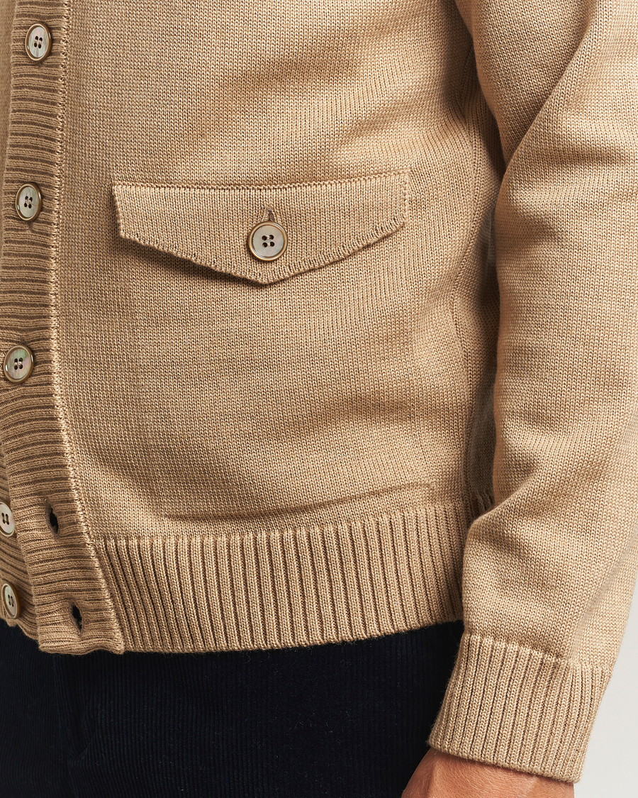 Homme | Pulls Et Tricots | Stenströms | Chunky Knitted Merino Cardigan Beige