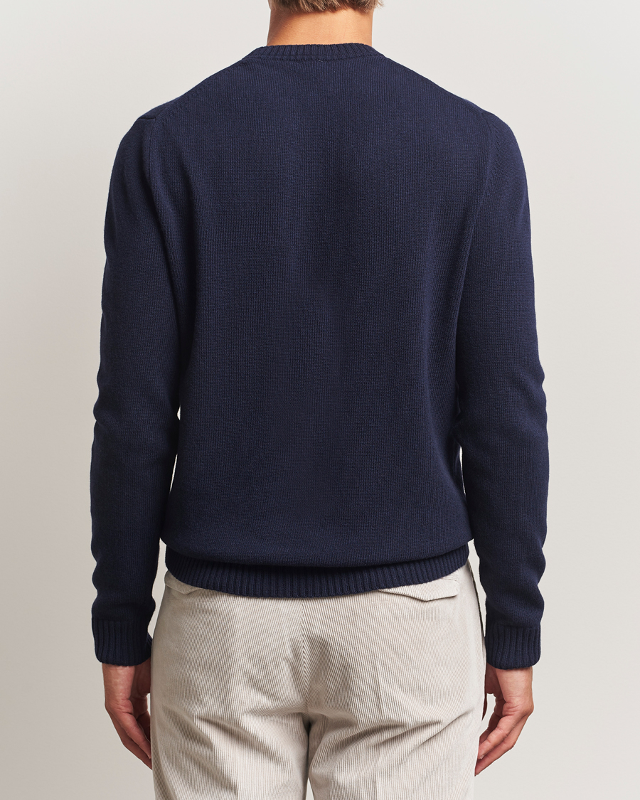 Homme | Pulls Et Tricots | Stenströms | Brushed Merino Crew Neck Navy