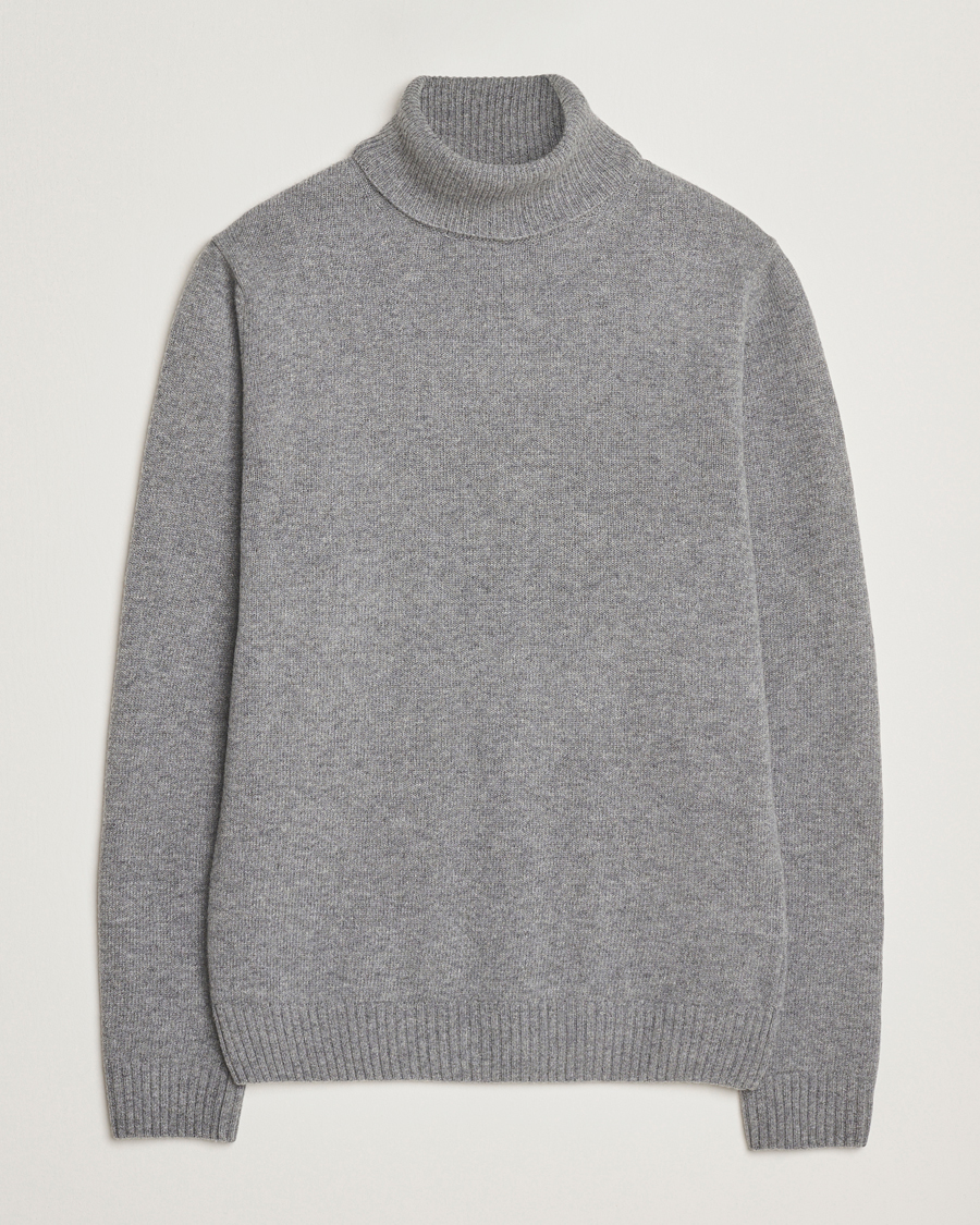 Homme | Pulls Et Tricots | Stenströms | Brushed Merino Rollneck Grey