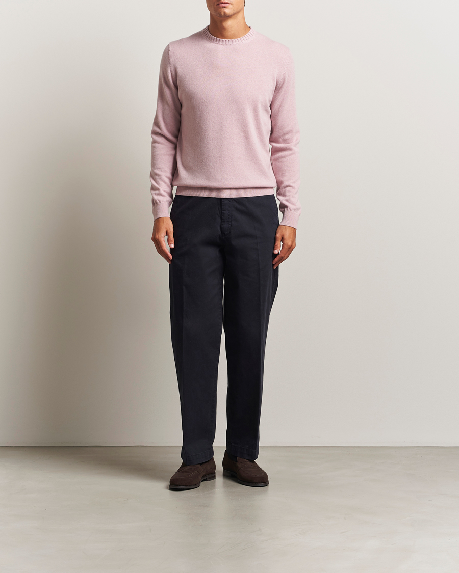 Homme | Pulls Et Tricots | Stenströms | Cashmere Crewneck Dusty Pink