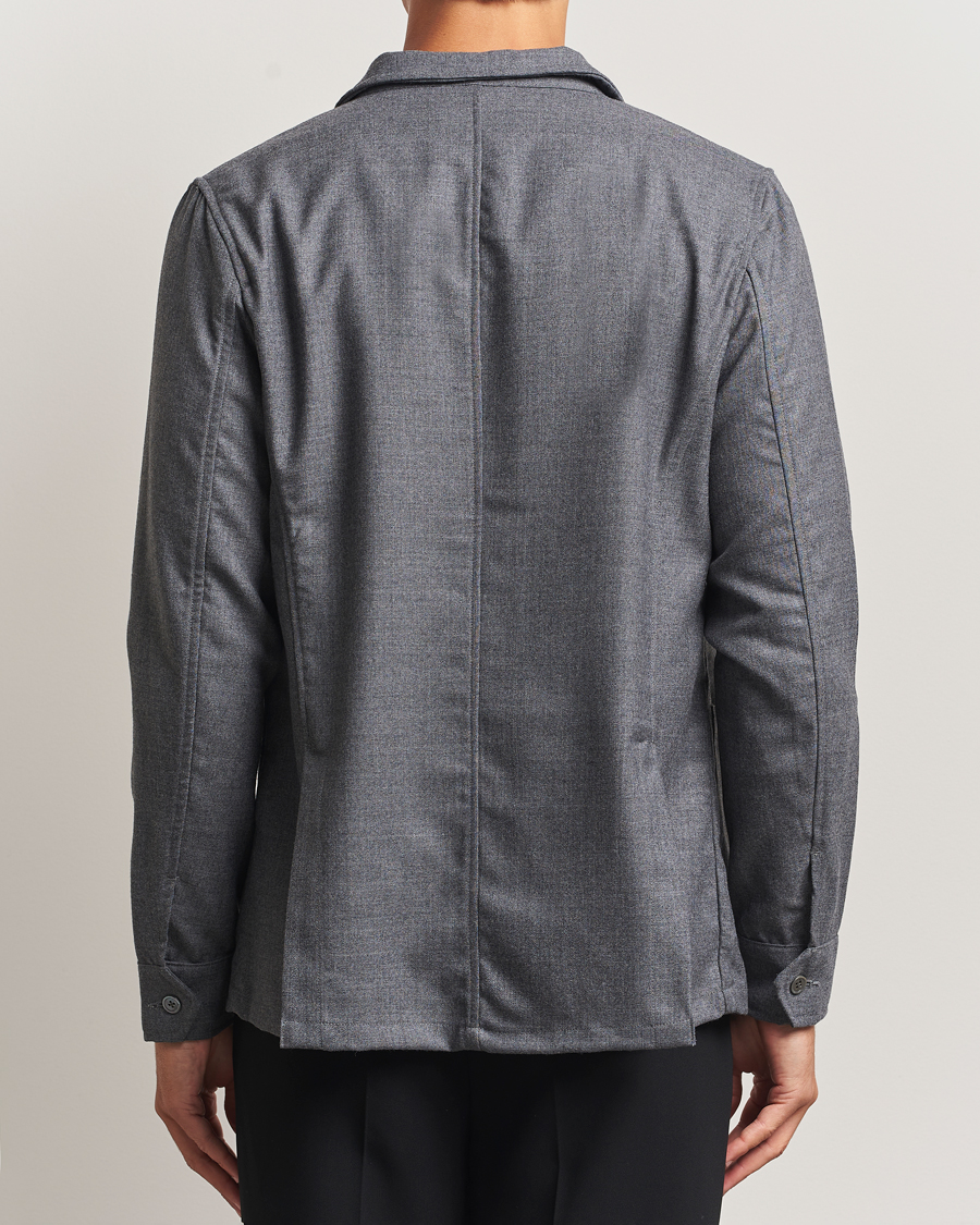 Homme | Chemises | Stenströms | Wool Overshirt Grey