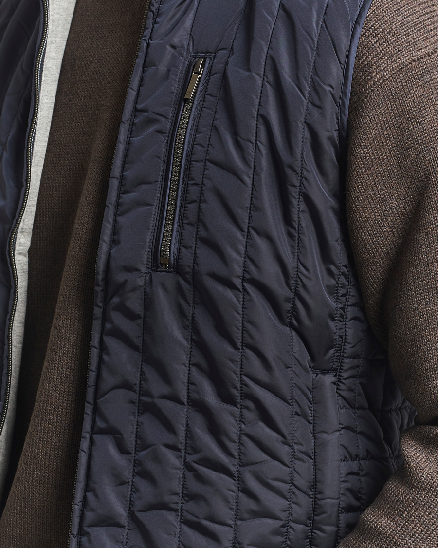 Homme | Gilets | Stenströms | Nylon Quilted Light Padded Vest Navy