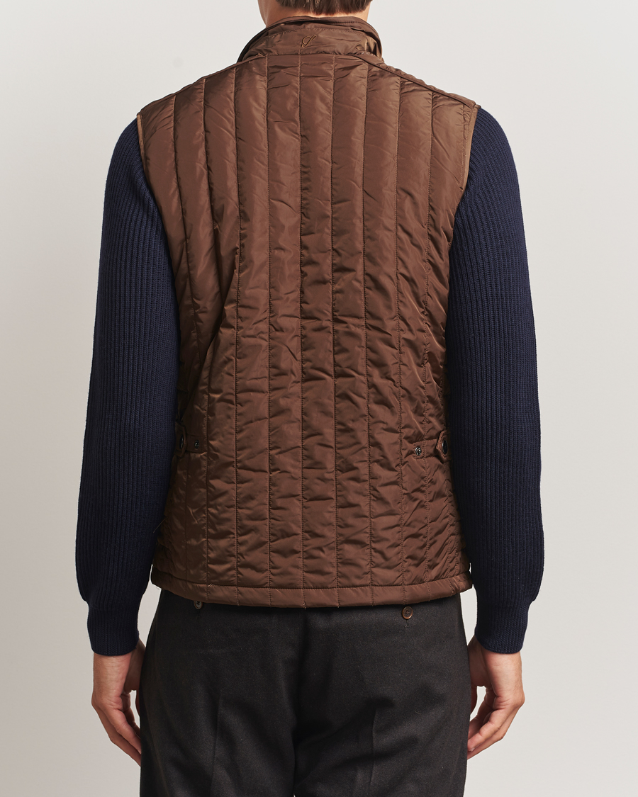 Homme | Gilets | Stenströms | Nylon Quilted Light Padded Vest Brown
