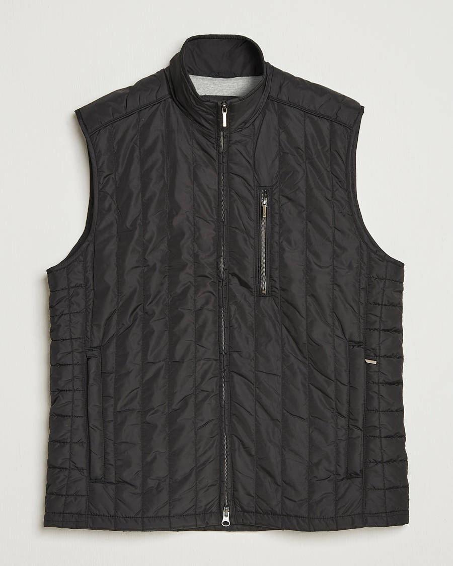 Homme | Gilets | Stenströms | Nylon Quilted Light Padded Vest Black
