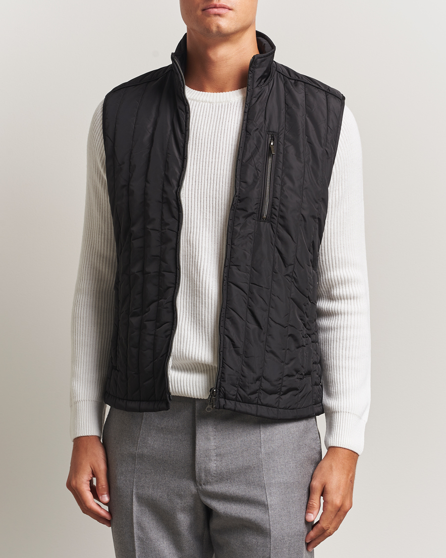 Homme | Gilets | Stenströms | Nylon Quilted Light Padded Vest Black