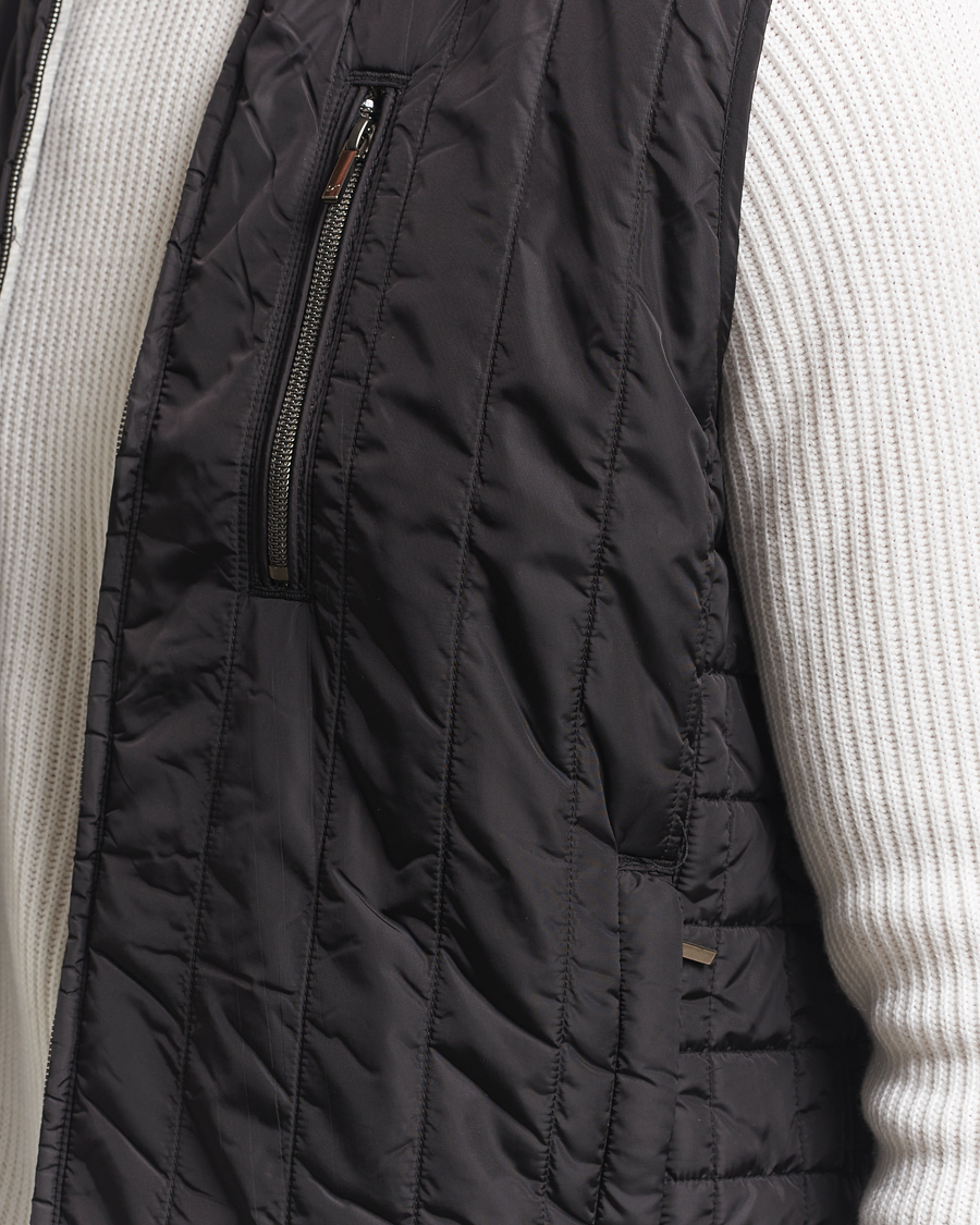 Homme | Gilets | Stenströms | Nylon Quilted Light Padded Vest Black