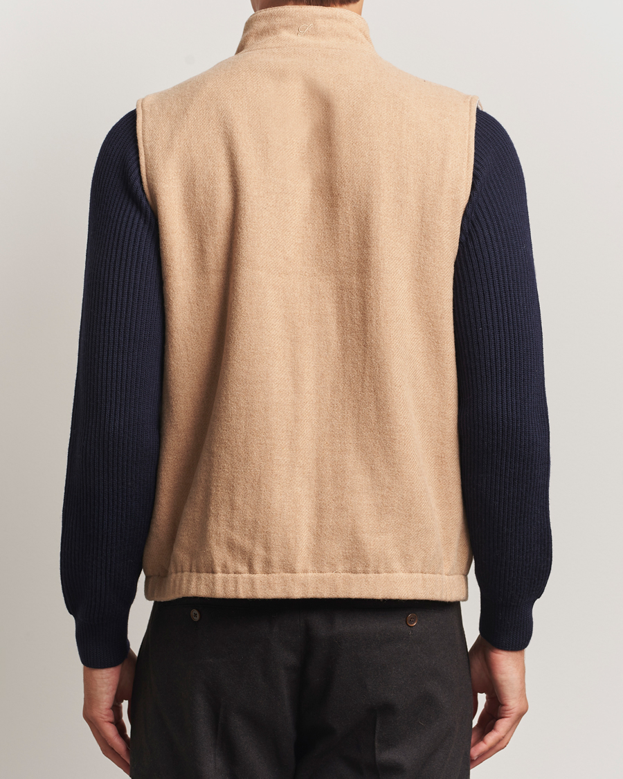 Homme | Gilets | Stenströms | Reversible Wool Vest Beige