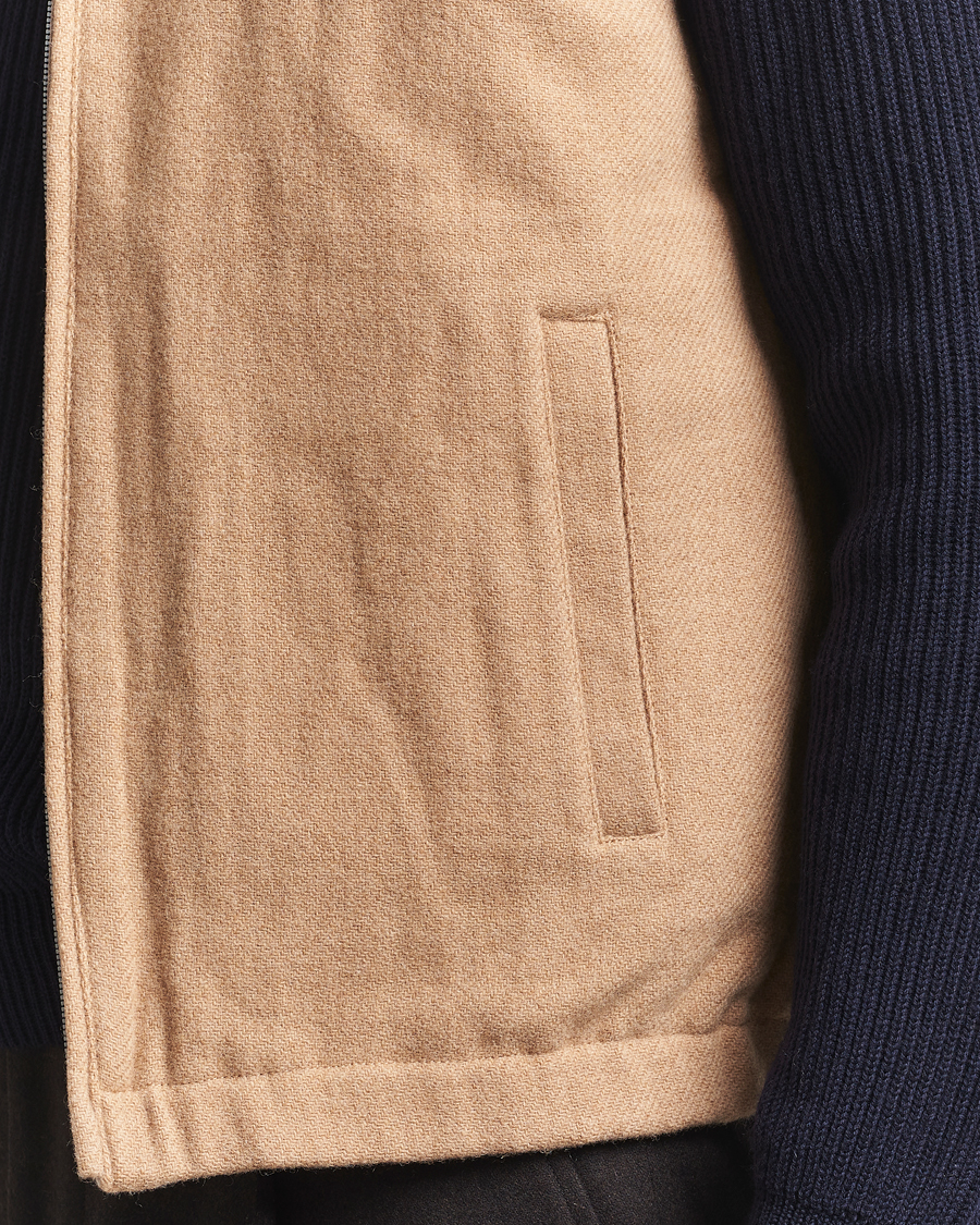 Homme | Gilets | Stenströms | Reversible Wool Vest Beige
