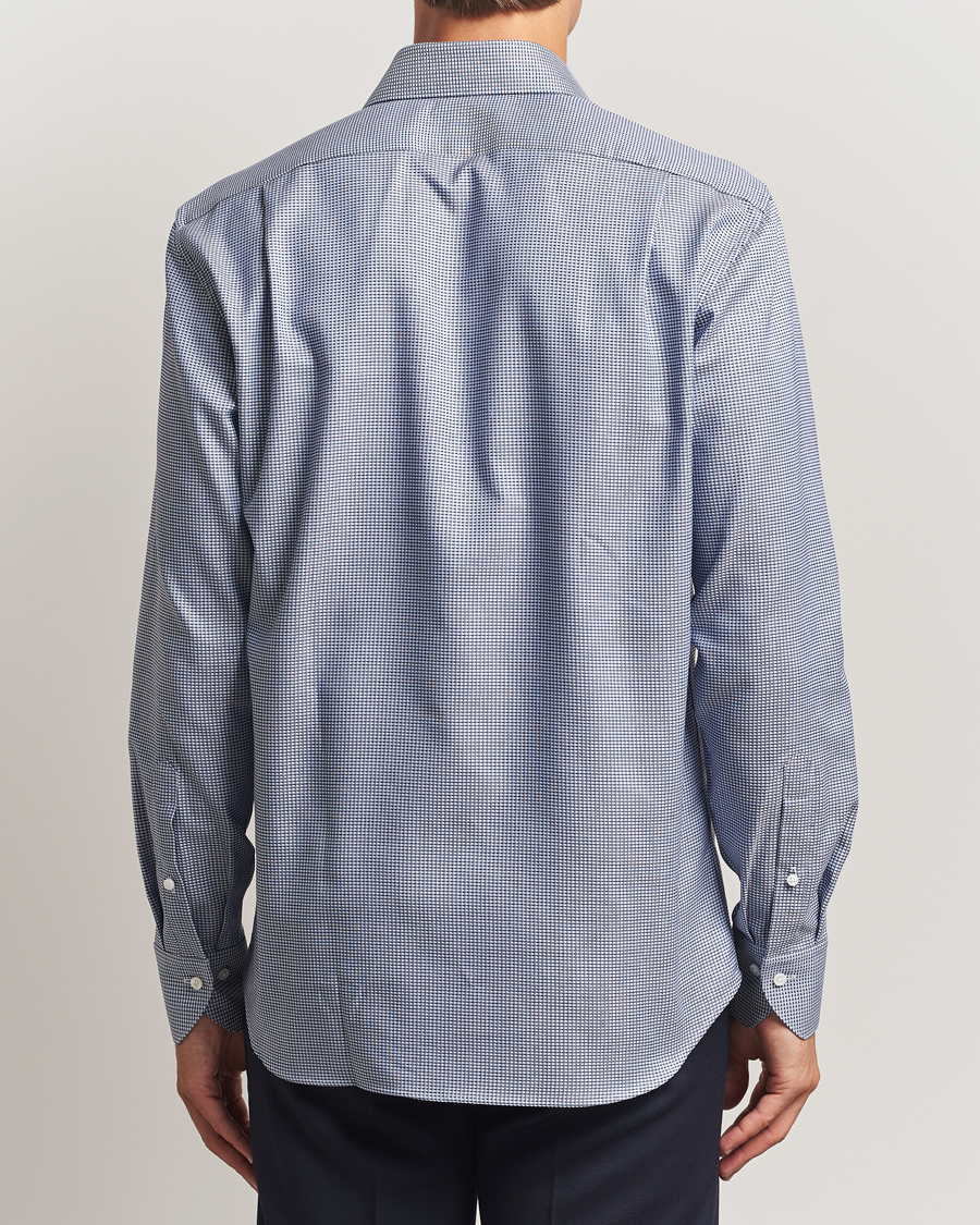 Homme | Chemises | Stenströms | Regular Fit Woven Structure Shirt Blue