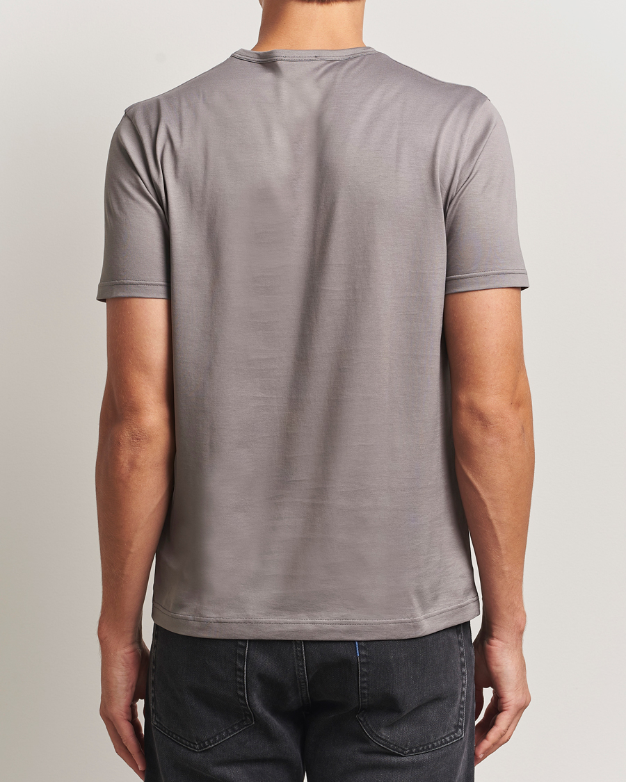 Homme | T-shirts | Sunspel | Crew Neck Q82 Cotton T-Shirt Iron Grey