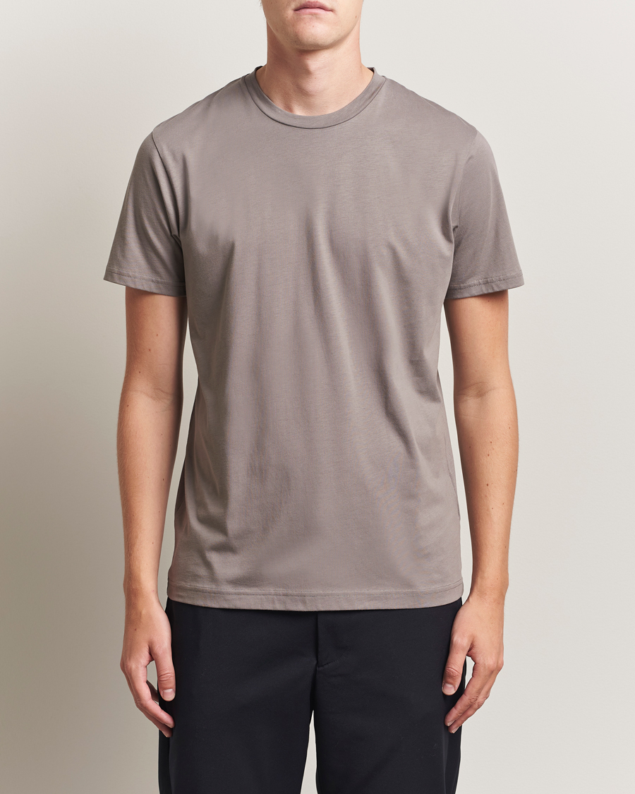 Homme | T-shirts | Sunspel | Riviera Midweight T-Shirt Iron Grey