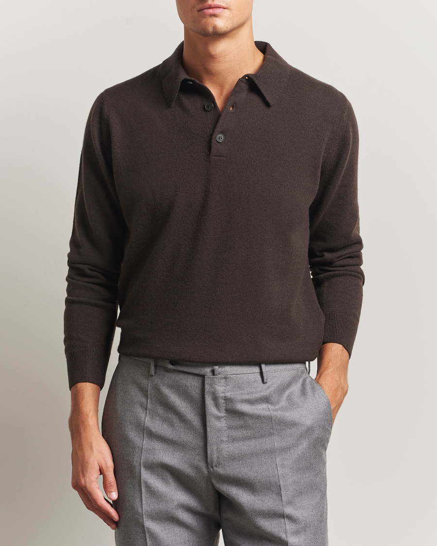 Homme | Pulls Et Tricots | Sunspel | Cashmere Polo Truffle