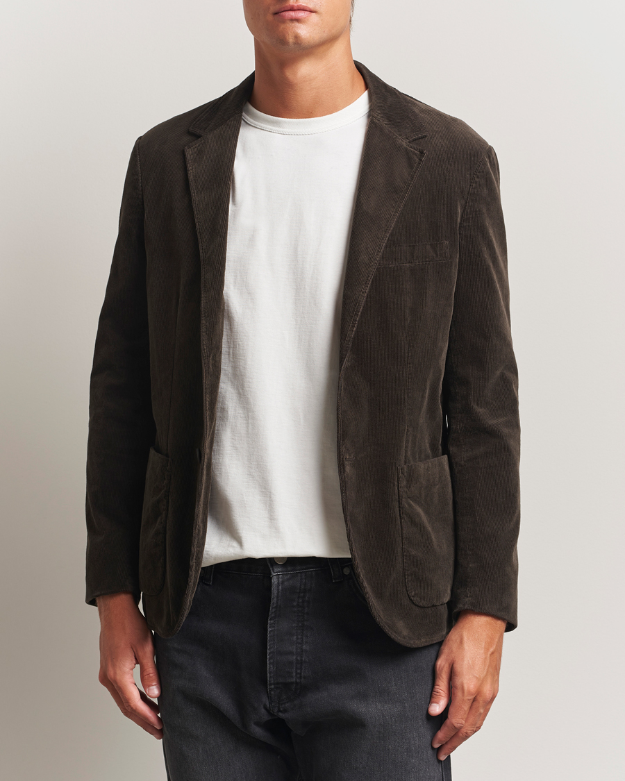 Homme | Blazers | Sunspel | Relaxed Corduroy Blazer Coffee