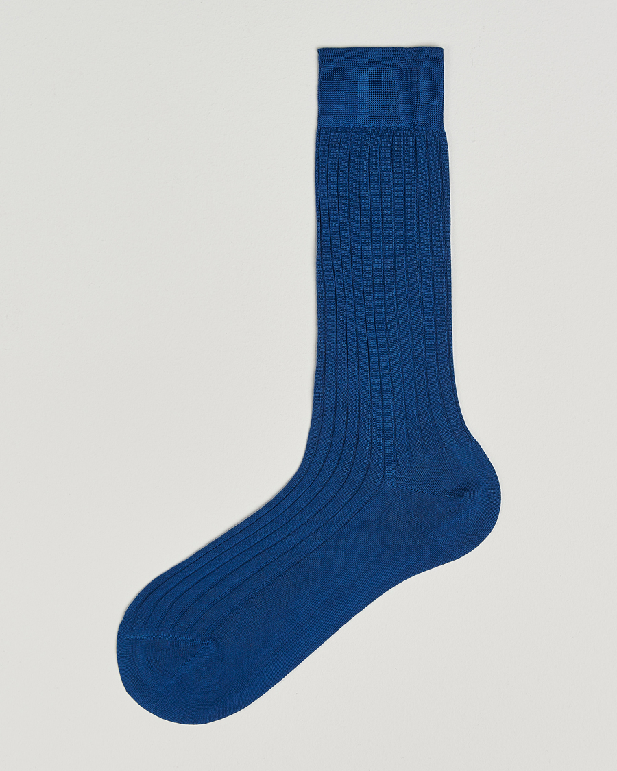 Heren | Ondergoed | Bresciani | Cotton Ribbed Short Blue Melange