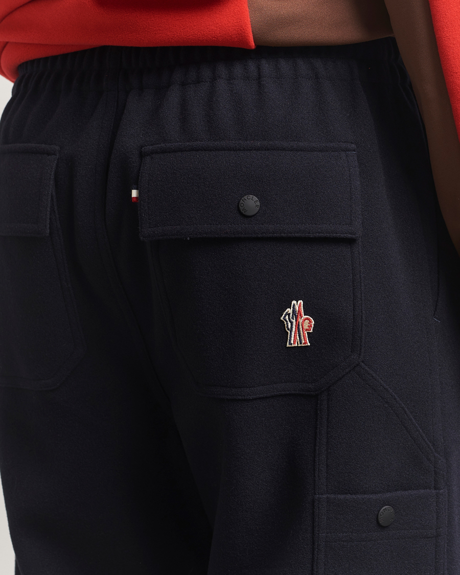 Homme | Pantalons | Moncler Grenoble | Brushed Cotton Drawstring Pants Navy