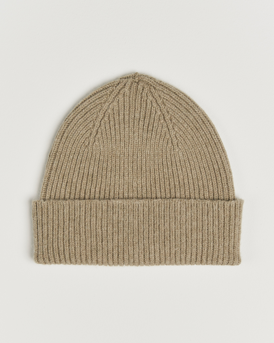 Homme | Bonnets | Le Bonnet | Lambswool/Caregora Beanie Clay