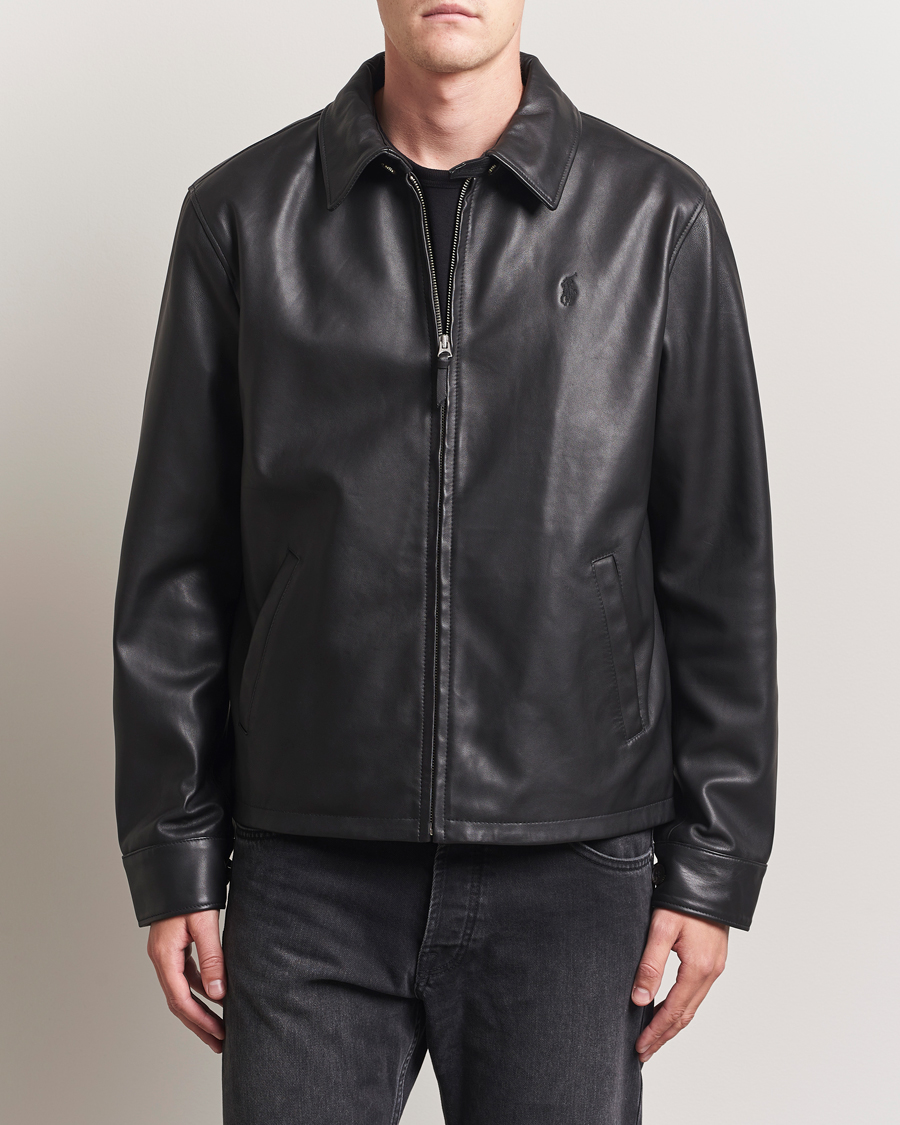 Homme | Manteaux Et Vestes | Polo Ralph Lauren | Maxwell Windbreaker Leather Jacket Polo Black