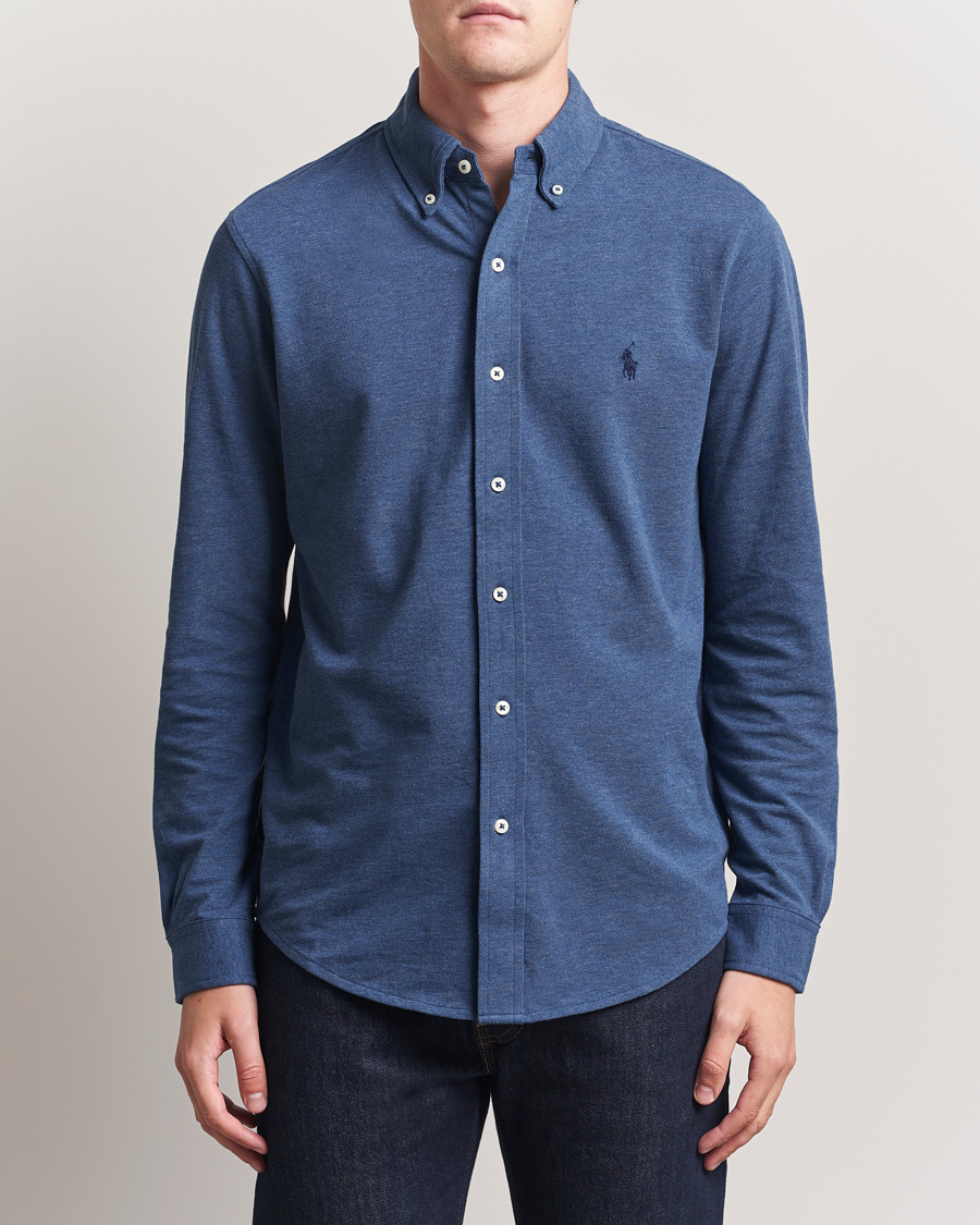 Homme | Chemises | Polo Ralph Lauren | Featherweight Mesh Shirt Derby Blue Heather