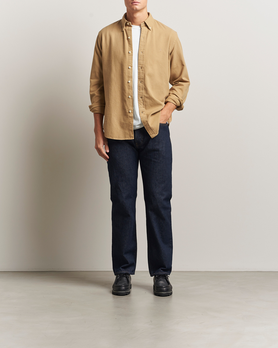 Homme | Chemises | Polo Ralph Lauren | Custom Fit Brushed Flannel Shirt RL Khaki