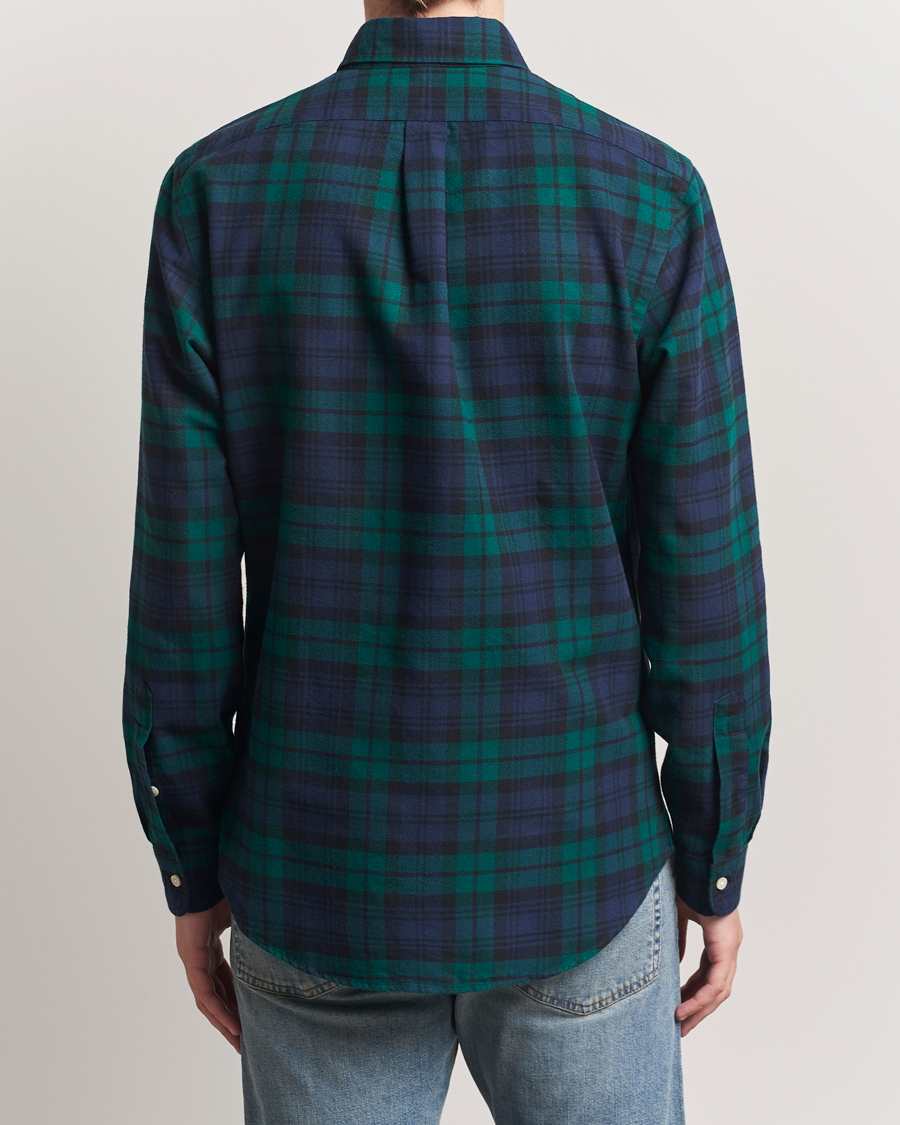 Homme | Chemises | Polo Ralph Lauren | Custom Fit Brushed Flannel Checked Shirt Navy/Green