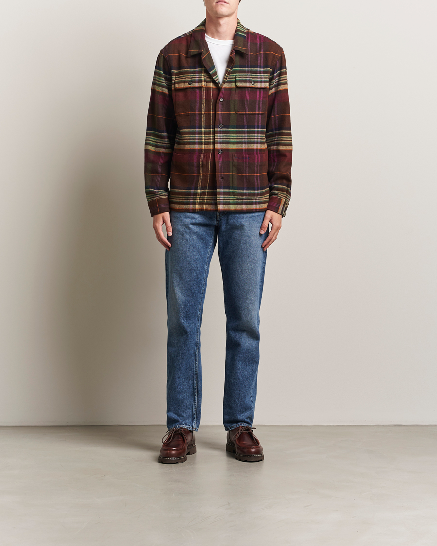 Homme | Chemises | Polo Ralph Lauren | Brushed Flannel Pocket Shirt Brown/Green