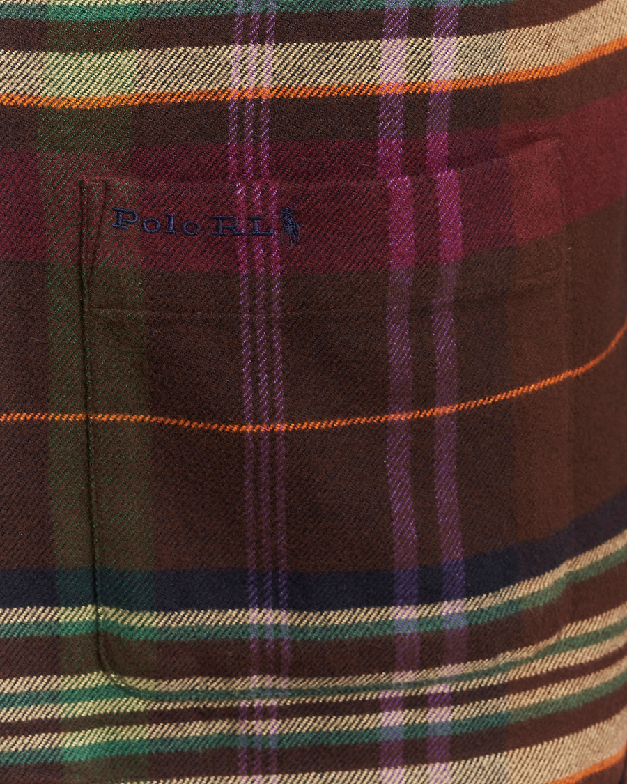 Homme | Chemises | Polo Ralph Lauren | Brushed Flannel Pocket Shirt Brown/Green