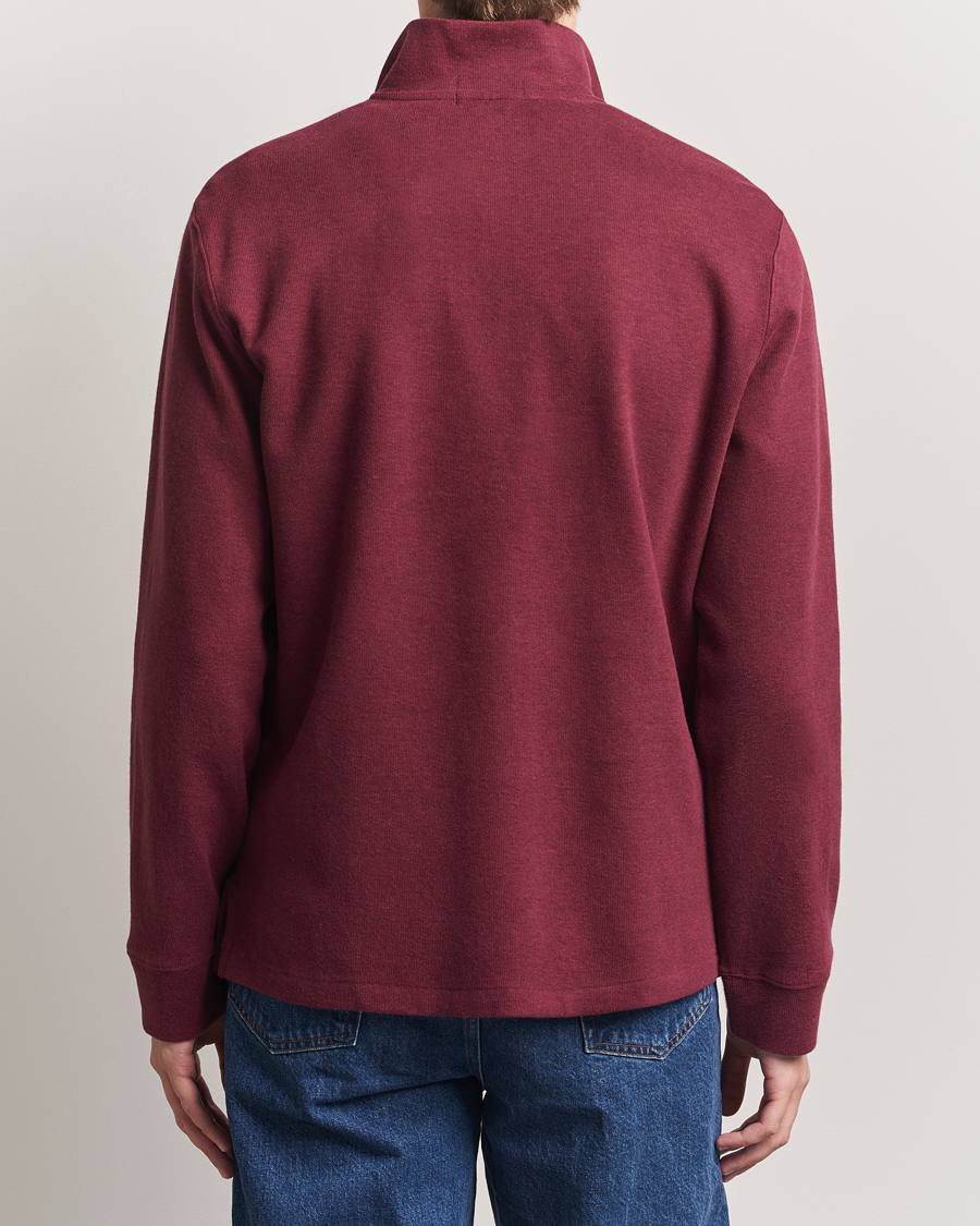 Homme | Pulls Et Tricots | Polo Ralph Lauren | Double Knit Jaquard Half Zip Sweater Wine Heather