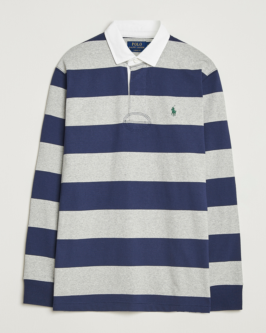 Homme | Pulls Et Tricots | Polo Ralph Lauren | Jersey Striped Rugger Navy/Andover Heather