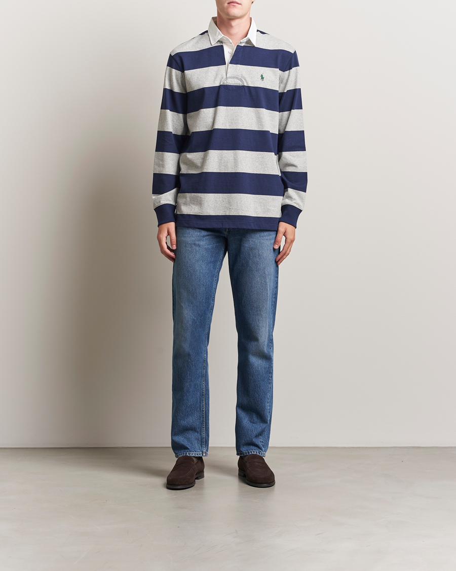 Homme | Pulls Et Tricots | Polo Ralph Lauren | Jersey Striped Rugger Navy/Andover Heather