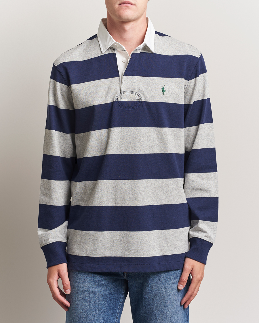Homme | Pulls Et Tricots | Polo Ralph Lauren | Jersey Striped Rugger Navy/Andover Heather