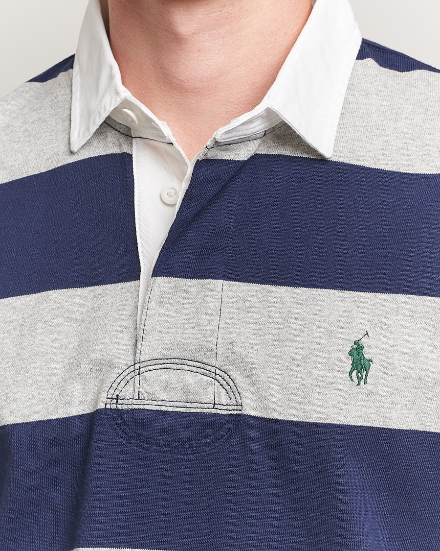Homme | Pulls Et Tricots | Polo Ralph Lauren | Jersey Striped Rugger Navy/Andover Heather