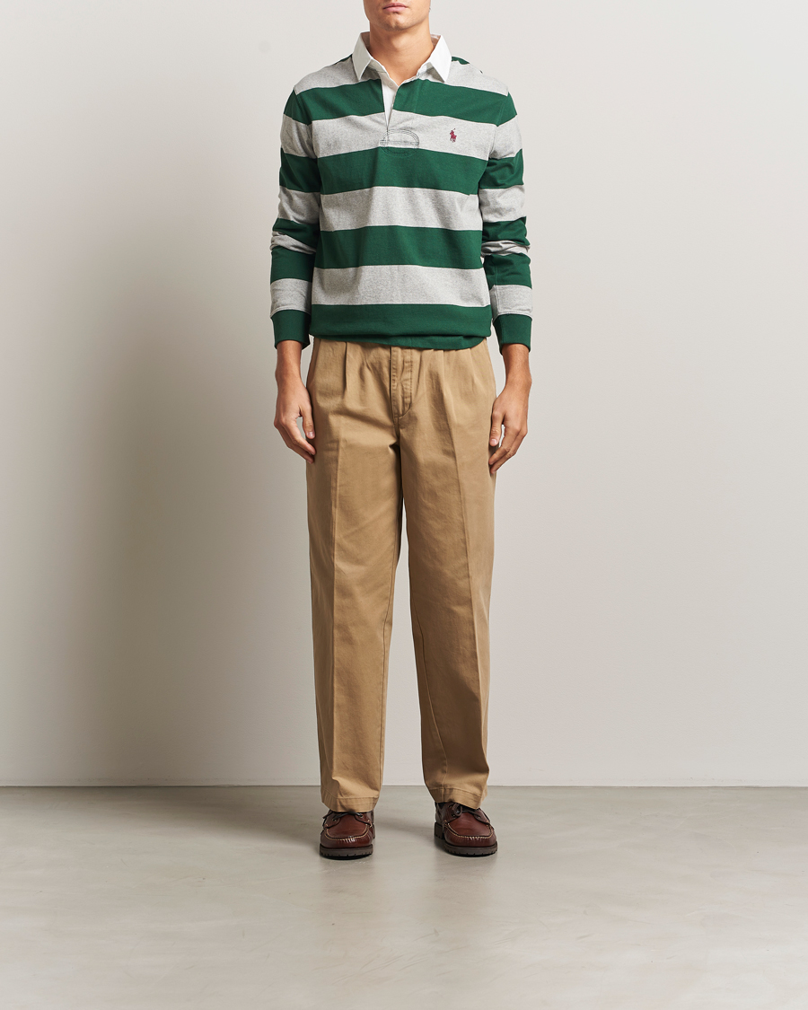 Homme | Pulls Et Tricots | Polo Ralph Lauren | Jersey Striped Rugger Vintage Pine/Andover Heather