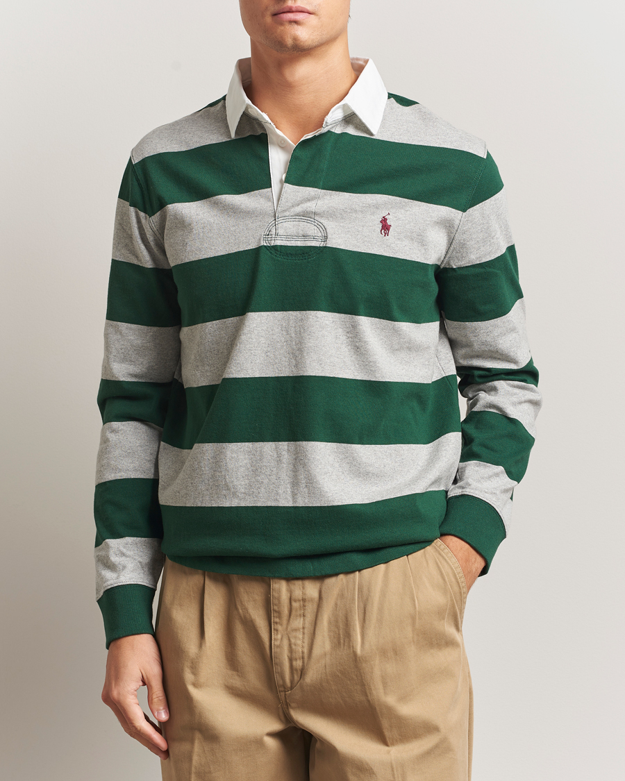 Homme | Pulls Et Tricots | Polo Ralph Lauren | Jersey Striped Rugger Vintage Pine/Andover Heather