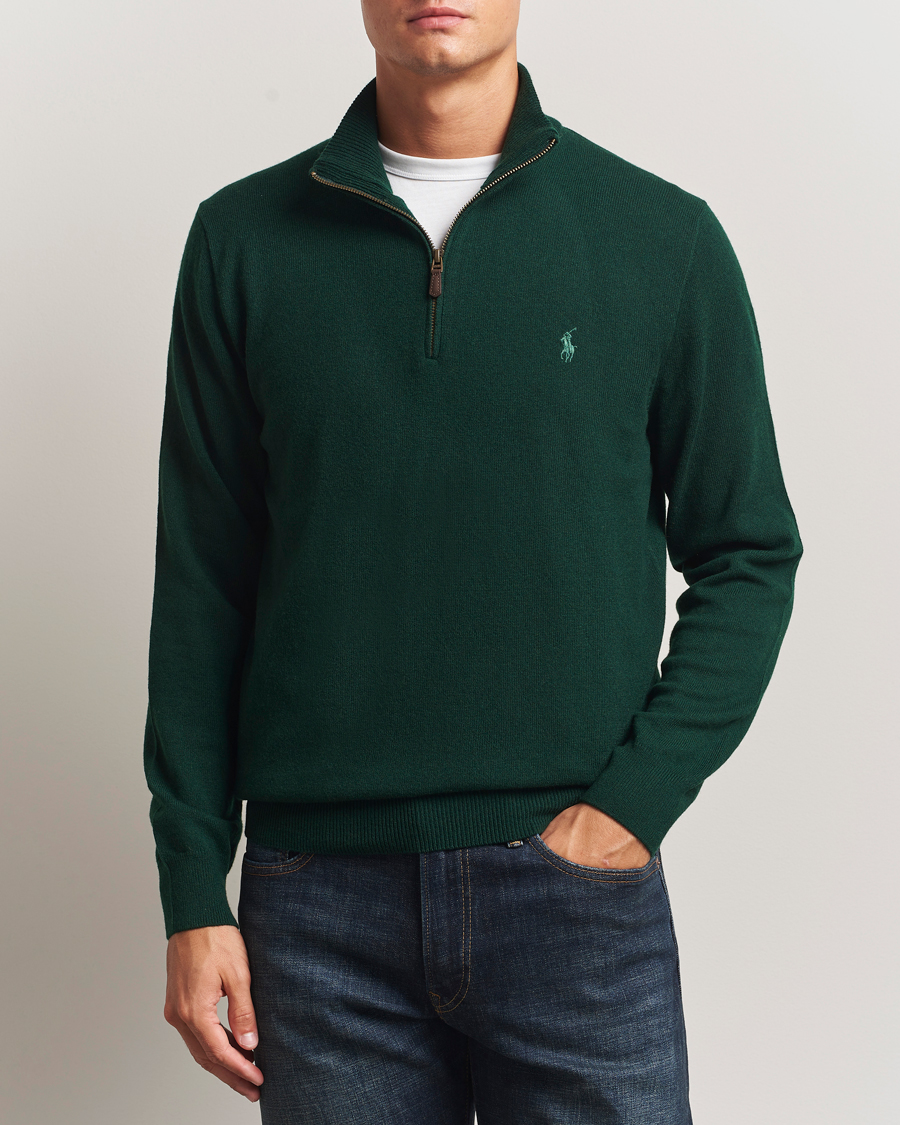 Homme | Pulls Et Tricots | Polo Ralph Lauren | Merino Half-Zip Sweater Moss Agate