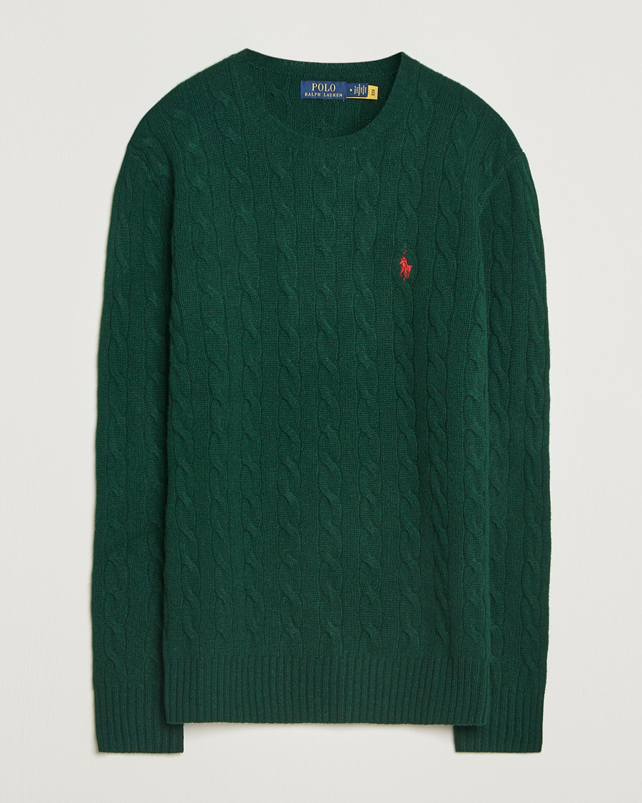 Heren | Truien | Polo Ralph Lauren | Wool/Cashmere Cable Crew Neck Moss Agate