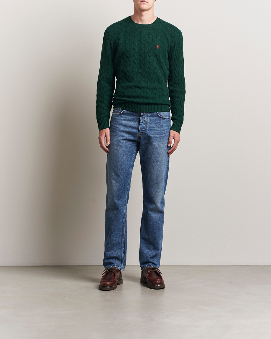 Heren | Truien | Polo Ralph Lauren | Wool/Cashmere Cable Crew Neck Moss Agate