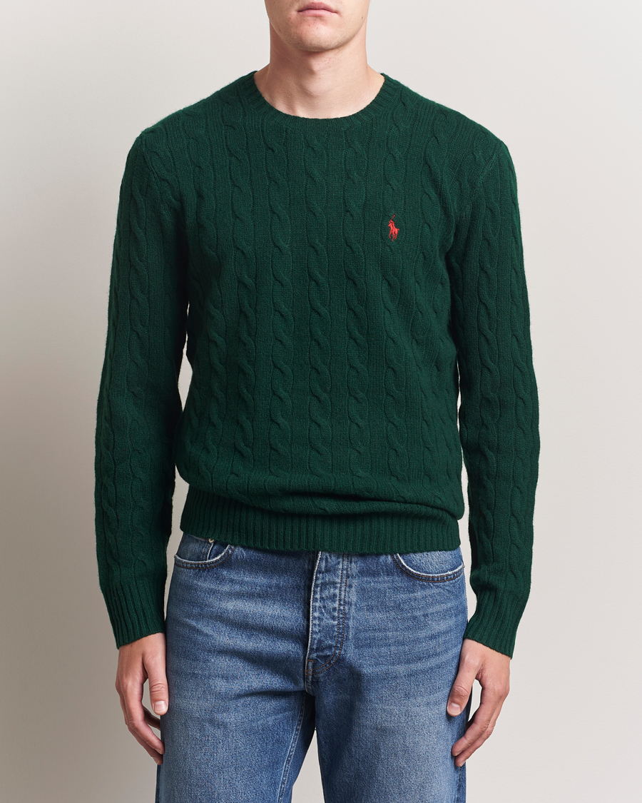 Heren | Truien | Polo Ralph Lauren | Wool/Cashmere Cable Crew Neck Moss Agate