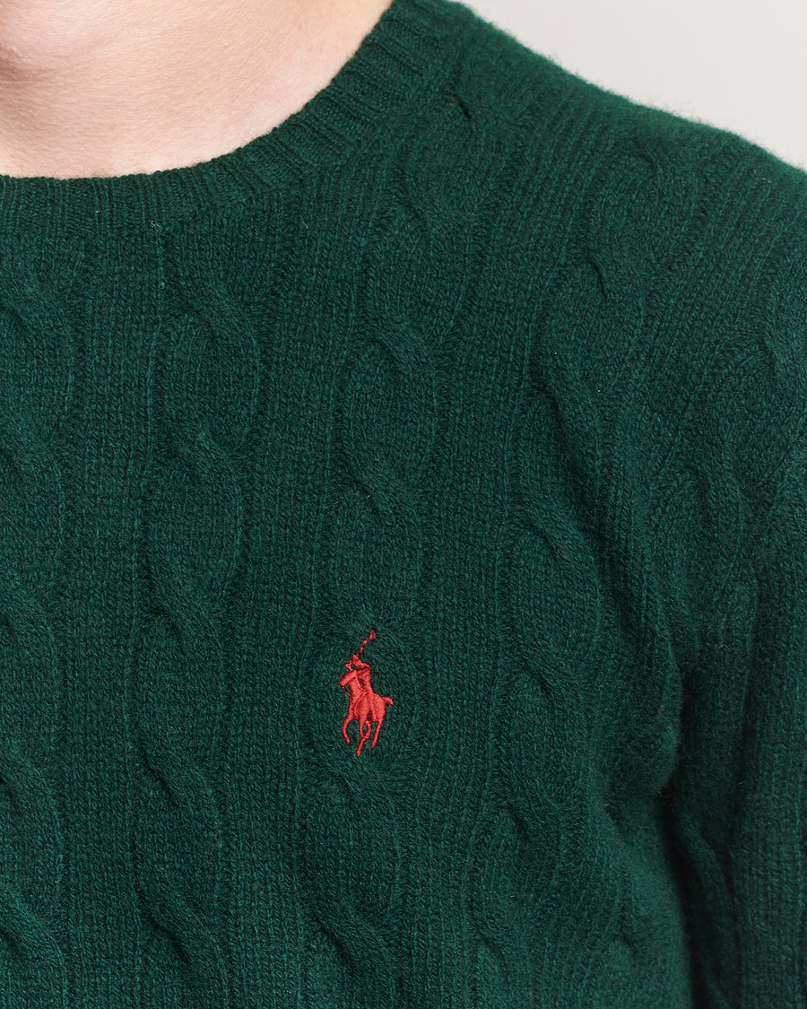 Heren | Truien | Polo Ralph Lauren | Wool/Cashmere Cable Crew Neck Moss Agate