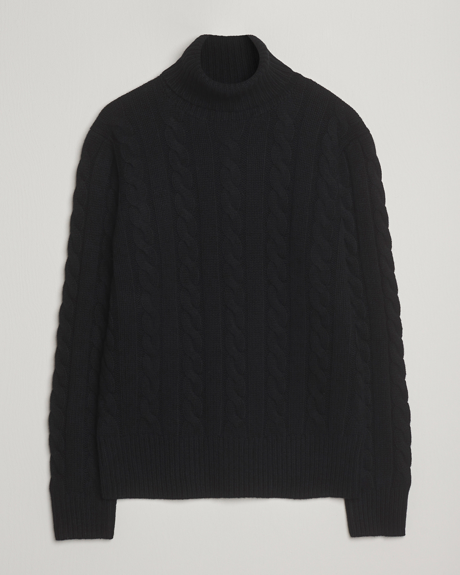 Homme | Pulls Et Tricots | Polo Ralph Lauren | Wool/Cashmere Cable Rollneck Polo Black