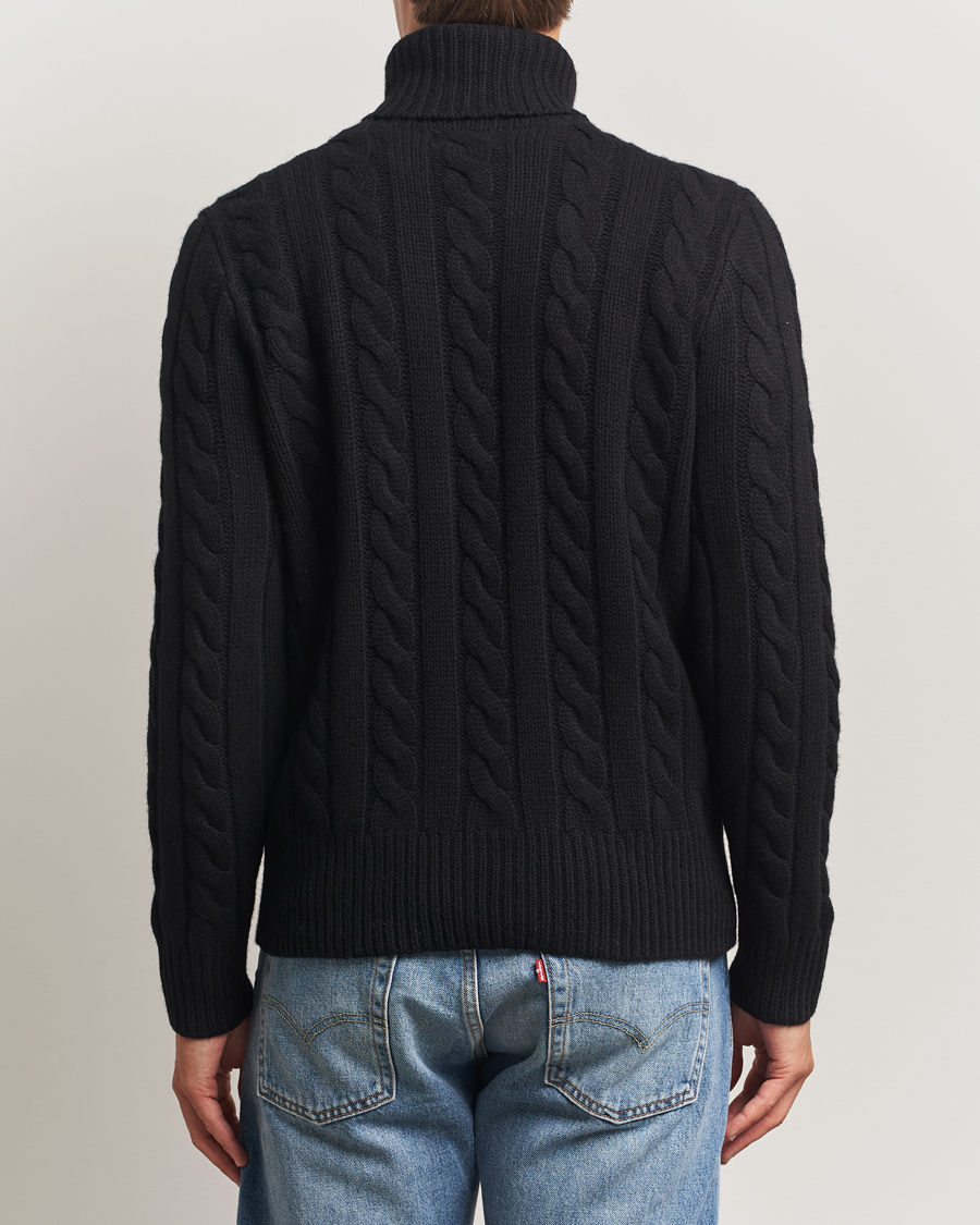 Homme | Pulls Et Tricots | Polo Ralph Lauren | Wool/Cashmere Cable Rollneck Polo Black