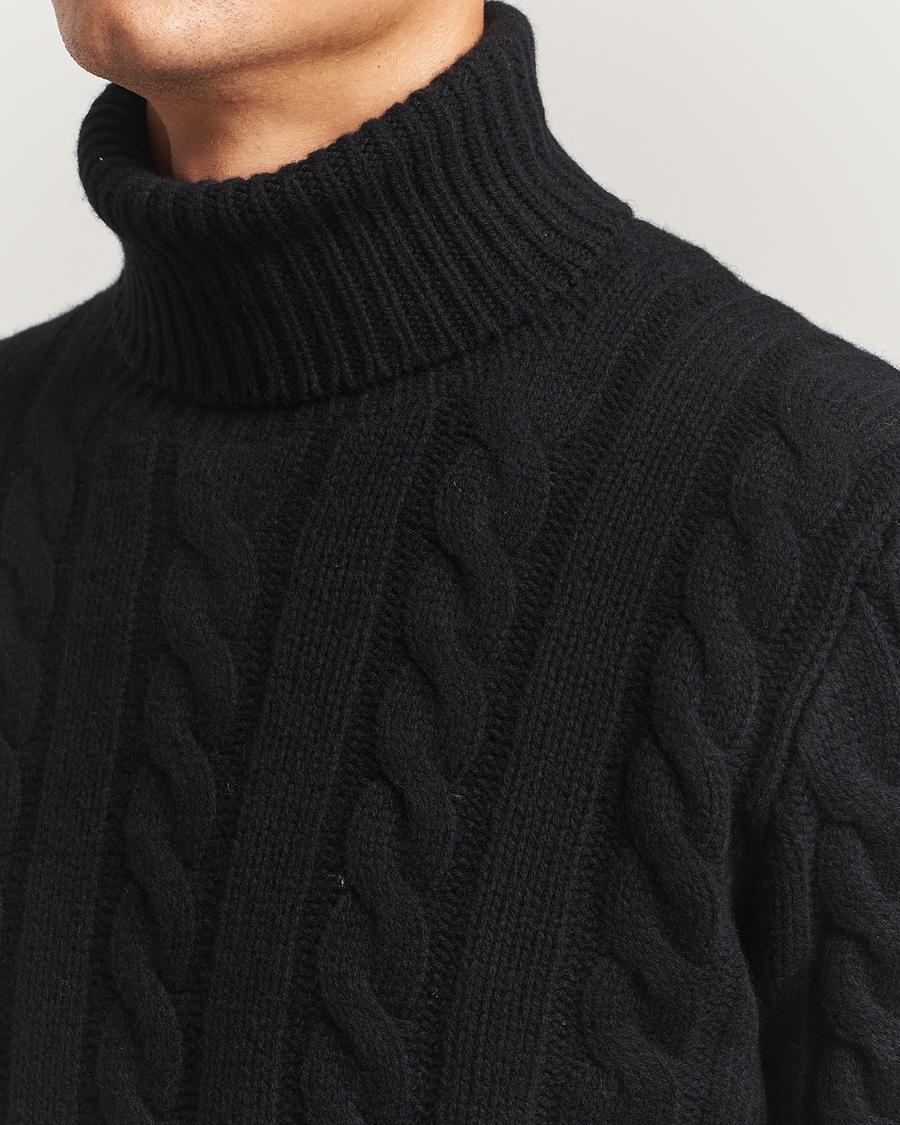 Homme | Pulls Et Tricots | Polo Ralph Lauren | Wool/Cashmere Cable Rollneck Polo Black