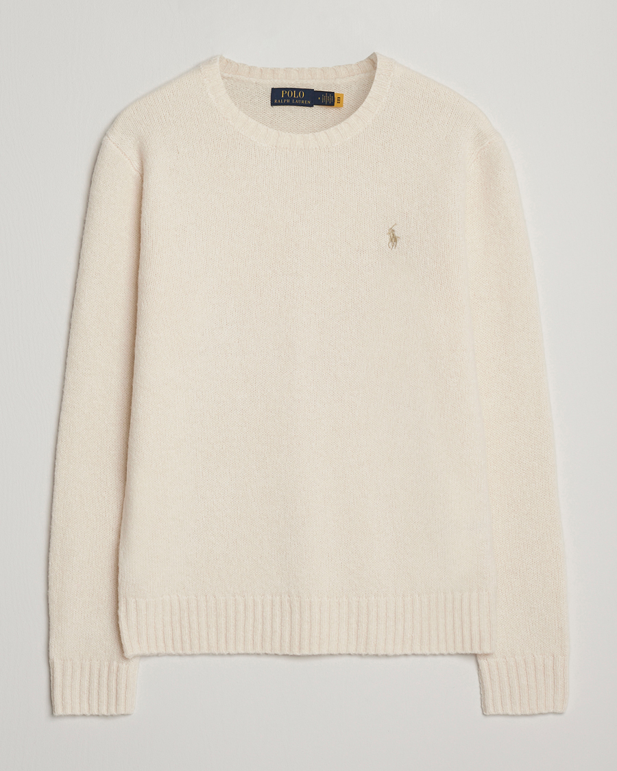Homme | Pulls Et Tricots | Polo Ralph Lauren | Alpaca Crew Neck Sweater Cream Tonal