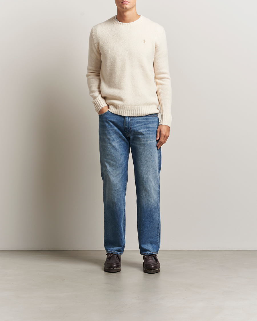 Homme | Pulls Et Tricots | Polo Ralph Lauren | Alpaca Crew Neck Sweater Cream Tonal