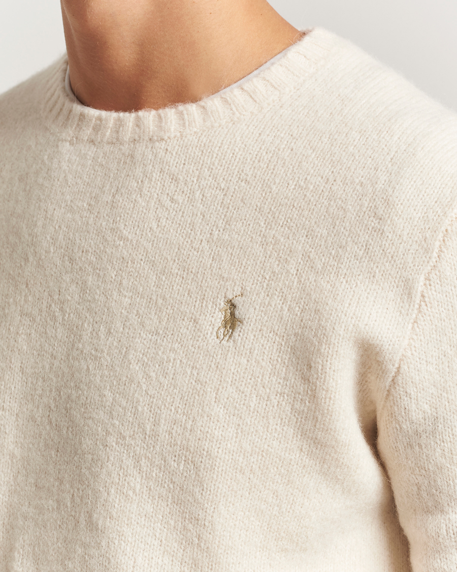 Homme | Pulls Et Tricots | Polo Ralph Lauren | Alpaca Crew Neck Sweater Cream Tonal